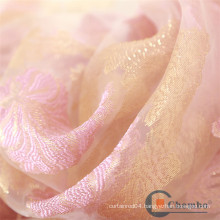 Beauty Salon Apron Beautiful Rose Swirl Printed Organza Fur Fabric